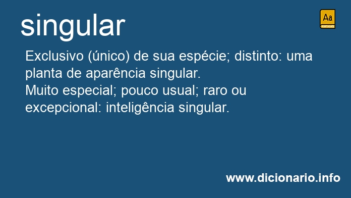 Significado de singular