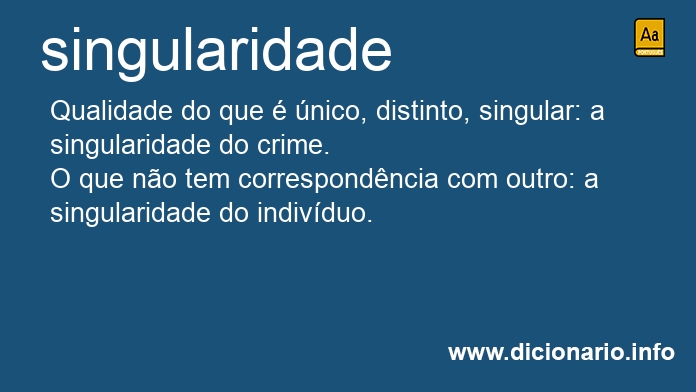 Significado de singularidade