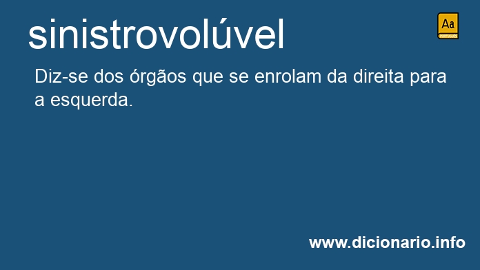 Significado de sinistrovolvel