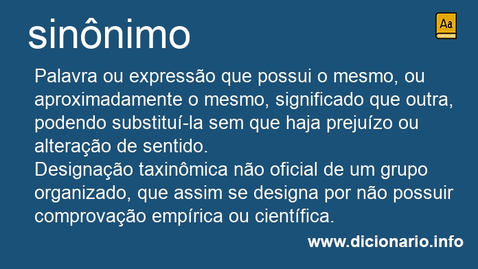 Significado de sinnimo