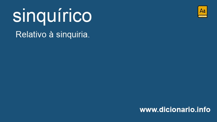 Significado de sinqurico