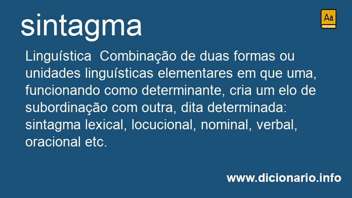 Significado de sintagma