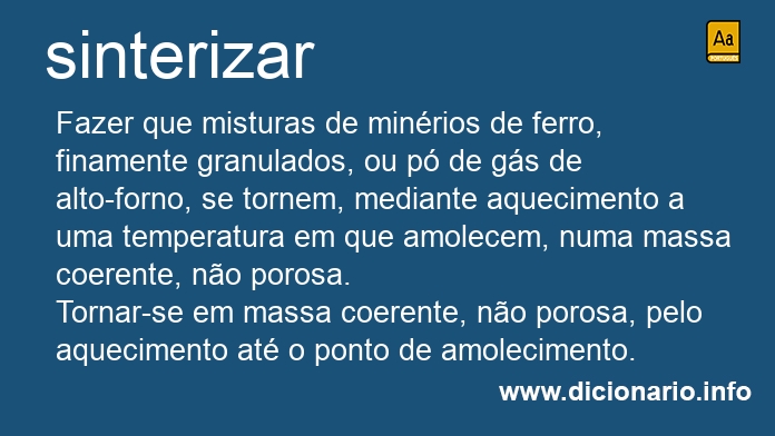 Significado de sinterizado