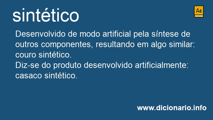 Significado de sinttico