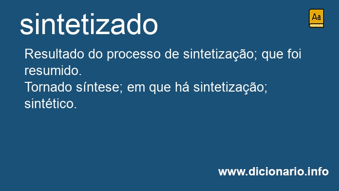 Significado de sintetizada