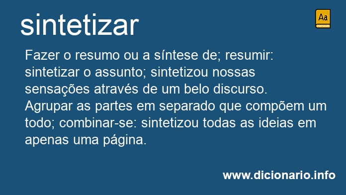 Significado de sintetizando