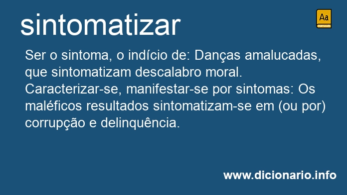 Significado de sintomatizava