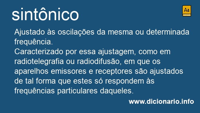 Significado de sintnica