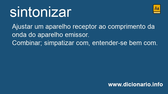 Significado de sintonizar