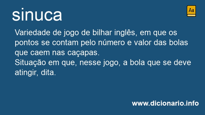 Significado de sinuca