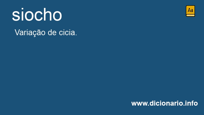 Significado de siocho