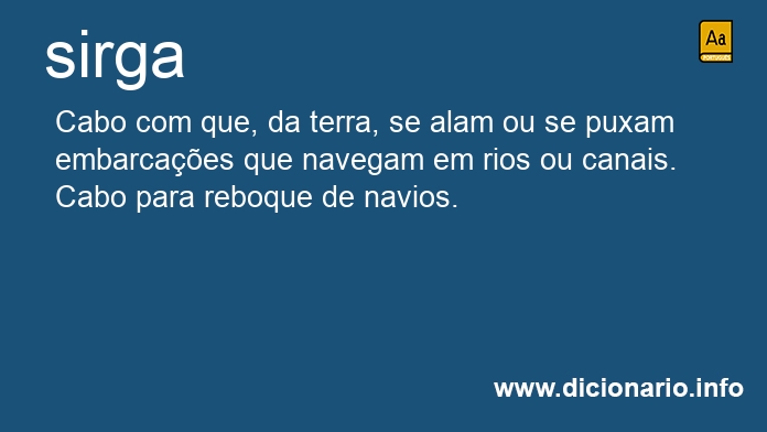 Significado de sirga