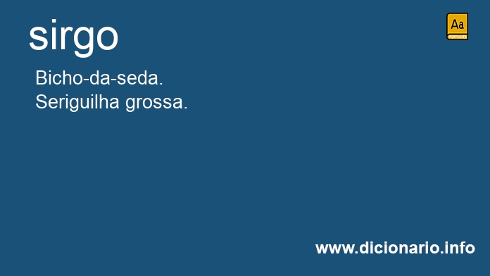 Significado de sirgo