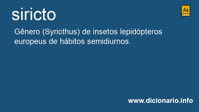 Significado de siricto