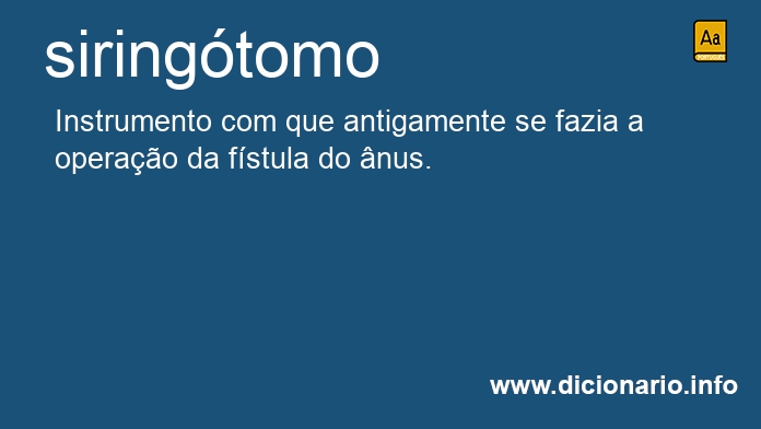 Significado de siringtomo