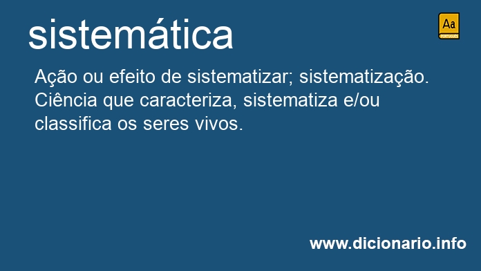 Significado de sistemtica