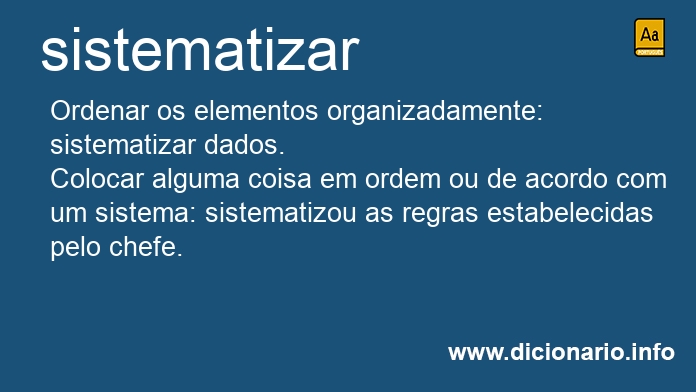 Significado de sistematiza