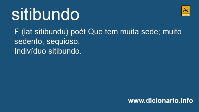 Significado de sitibunda