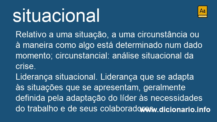 Significado de situacionais