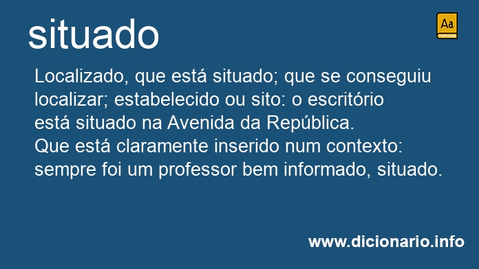 Significado de situada