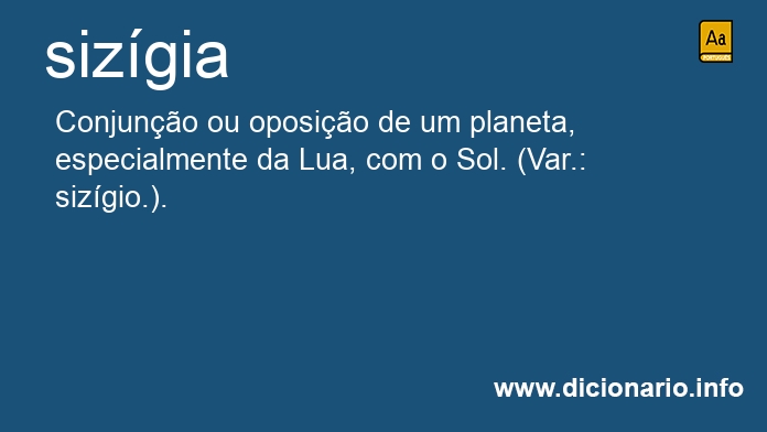 Significado de sizgias
