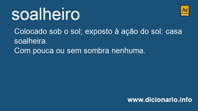 Significado de soalheiro