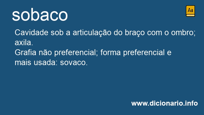 Significado de sobaco