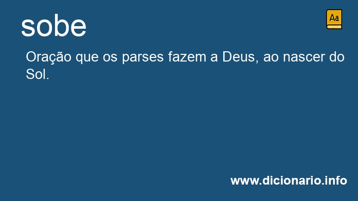 Significado de sobe