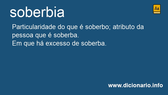 Significado de soberbia