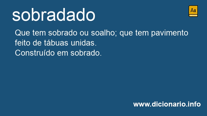 Significado de sobradada