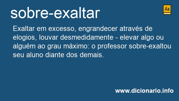 Significado de sobre-exaltar