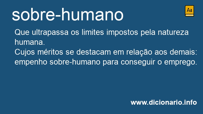 Significado de sobre-humano