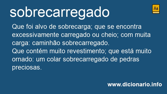 Significado de sobrecarregada