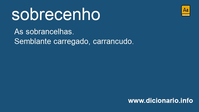 Significado de sobrecenho