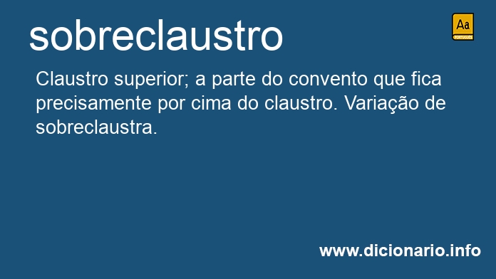 Significado de sobreclaustro