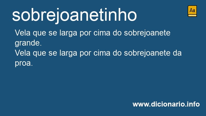 Significado de sobrejoanetinho