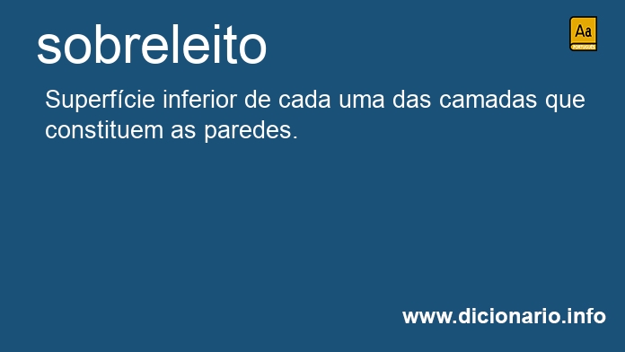 Significado de sobreleito