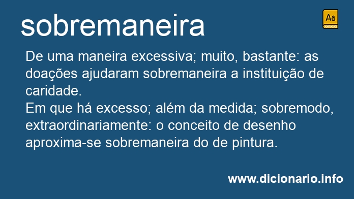 Significado de sobremaneira