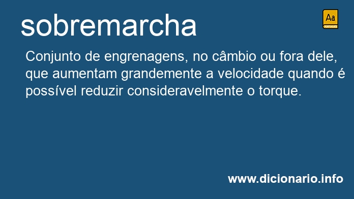 Significado de sobremarcha