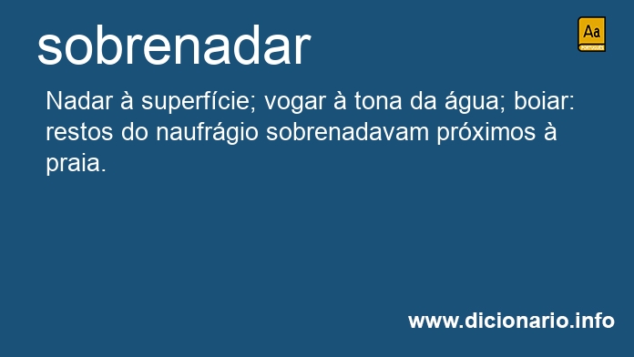 Significado de sobrenadar