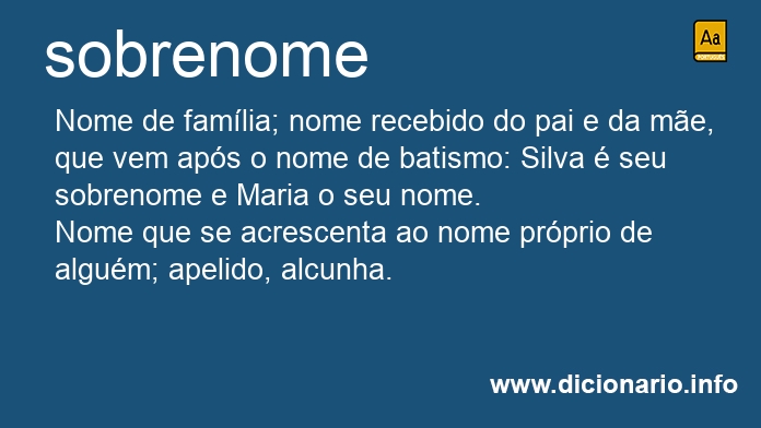 Significado de sobrenome