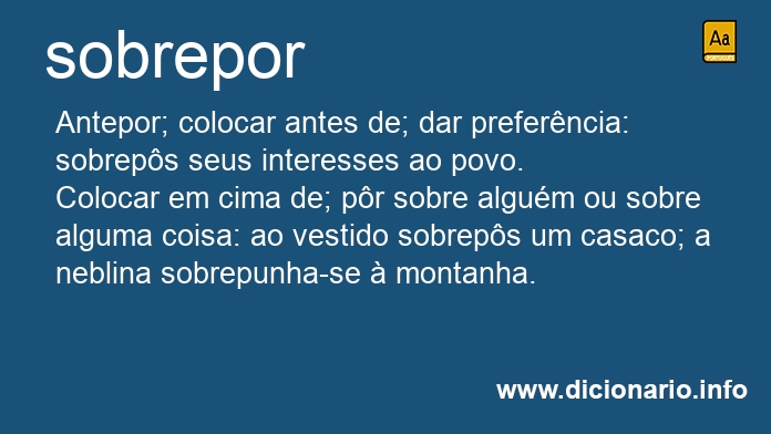 Significado de sobreponha