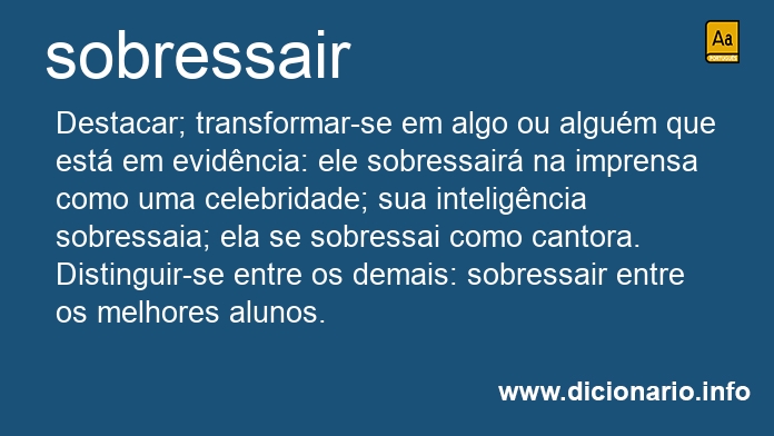 Significado de sobressaiu