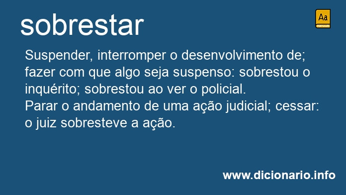 Significado de sobrestai