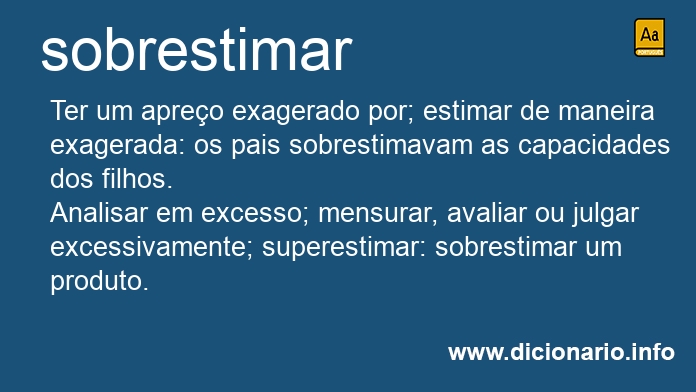 Significado de sobrestimam