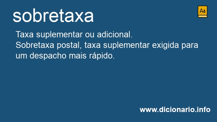 Significado de sobretaxa