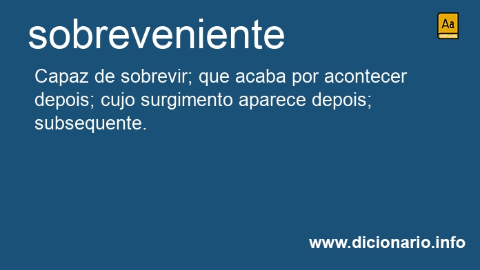 Significado de sobreveniente