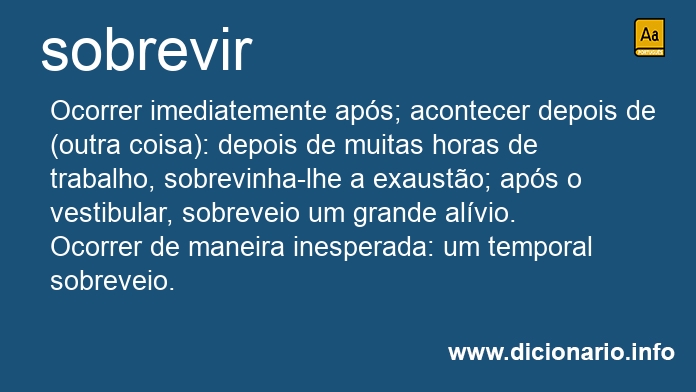 Significado de sobrevir