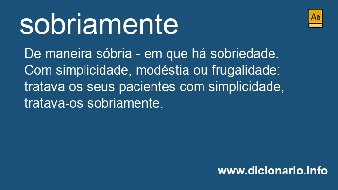 Significado de sobriamente