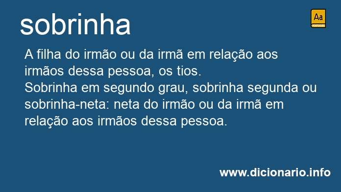 Significado de sobrinha